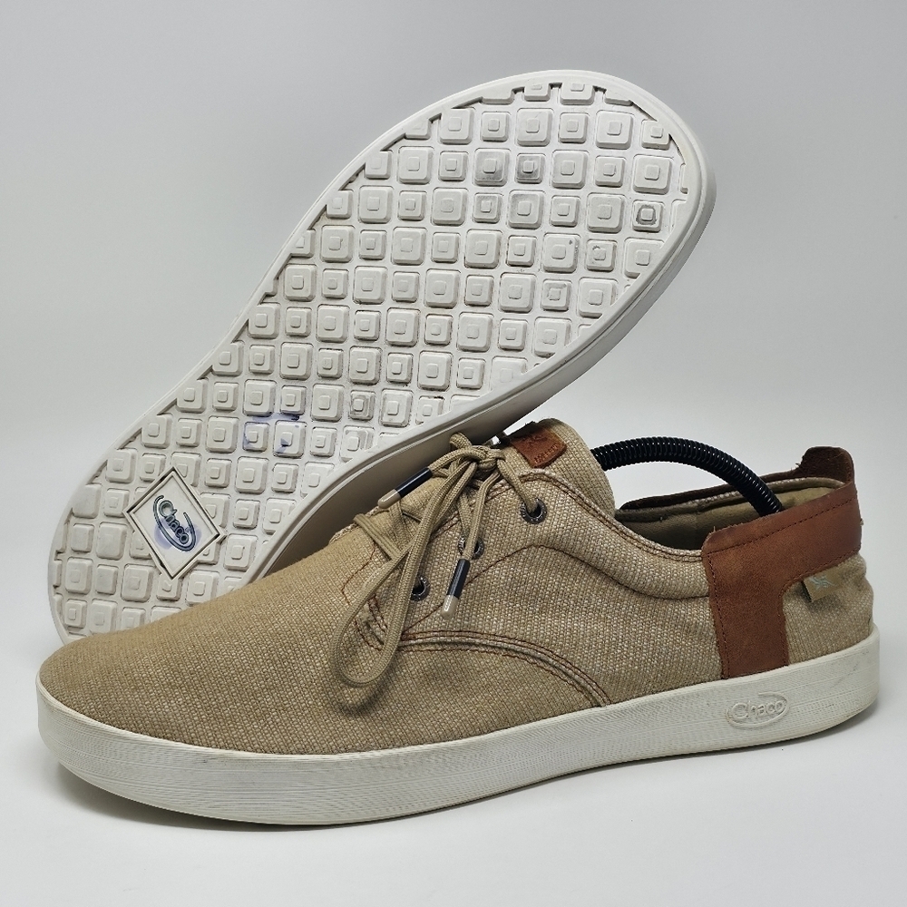 Chaco Men's Davis Lace-up Loafer Shoes TAN Size 11 J106563 Pre-owned